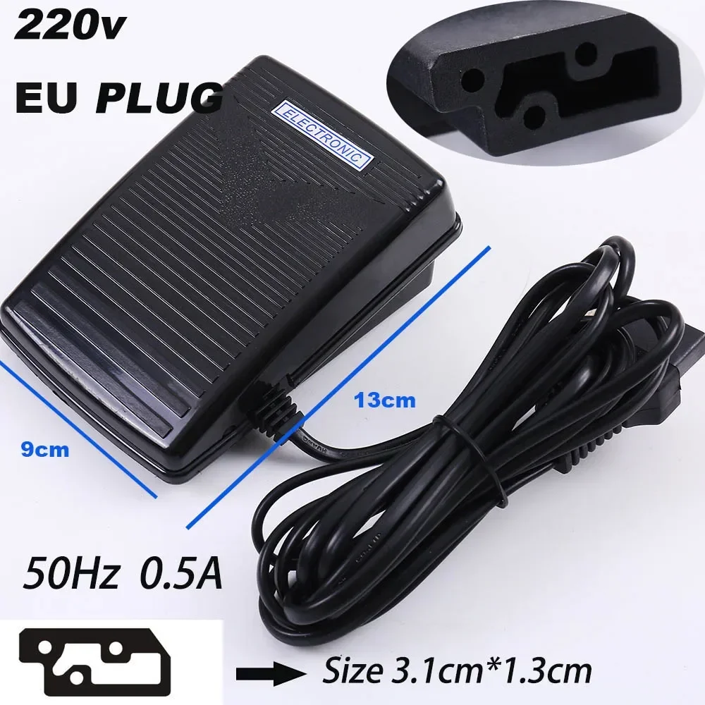 Fotpedal symaskinsbrytare strömsladd hastighetsjusterare motortillbehör styrning elektrisk för brother singer del: Blå