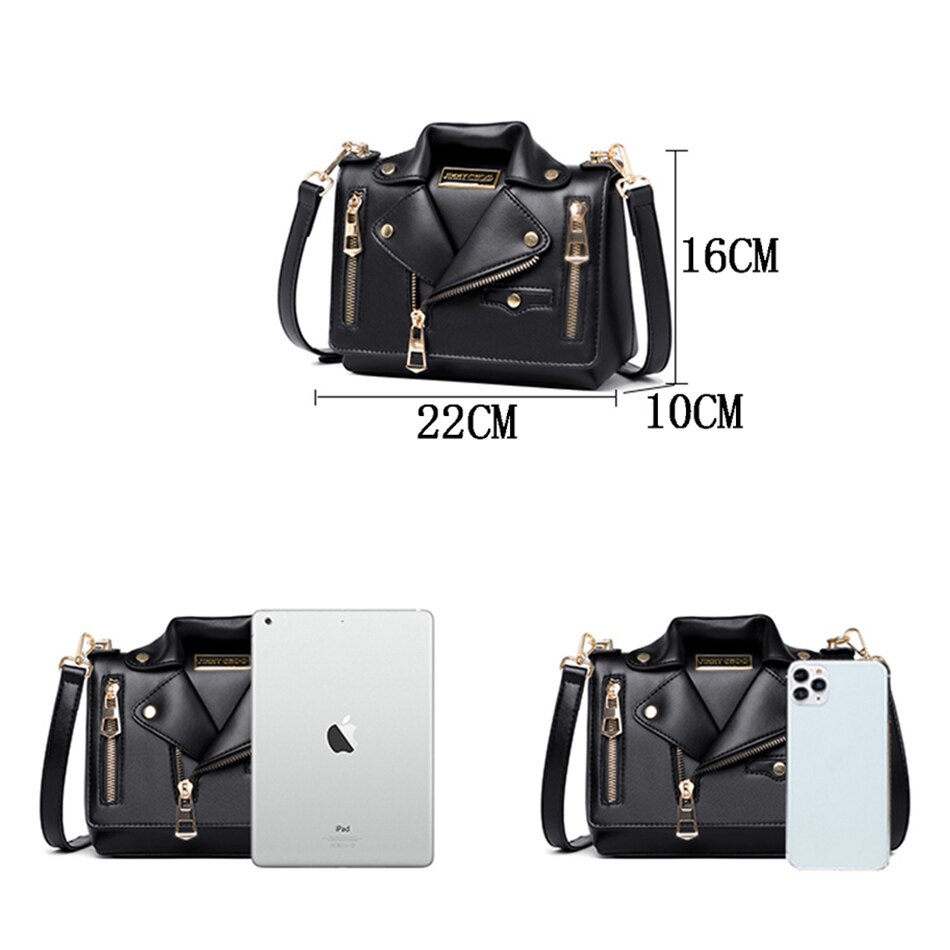 Borsa in pelle di qualità a forma di giacca in stile giapponese per donna borsa a tracolla per shopping sacco signora di lusso firmata