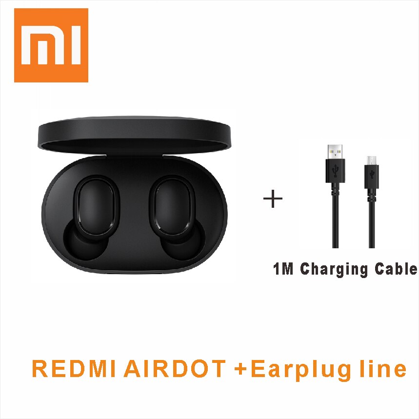 In Stock Original Xiaomi Redmi Airdots TWS Bluetooth Earphone Stereo bass BT 5.0 Eeadphones Mic Handsfree Earbuds AI Control: CN LINE