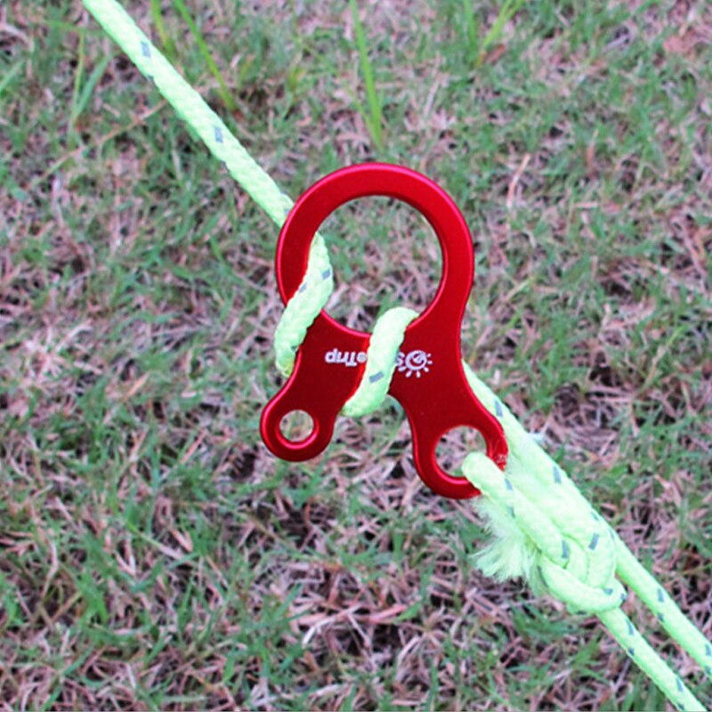 5 pcs/lot Camping Tent Cord Rope Fastener Guy Line Runner Carabiner Hook Hanger Tightener Accessories