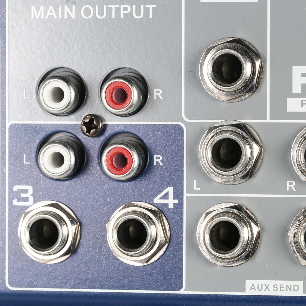 Muslady F4 Professionelle Metall 4 Kanal Live Mixing Konsole 3-Band EQ USB Funktion 48V Phantom mit bulit-in Wirkung