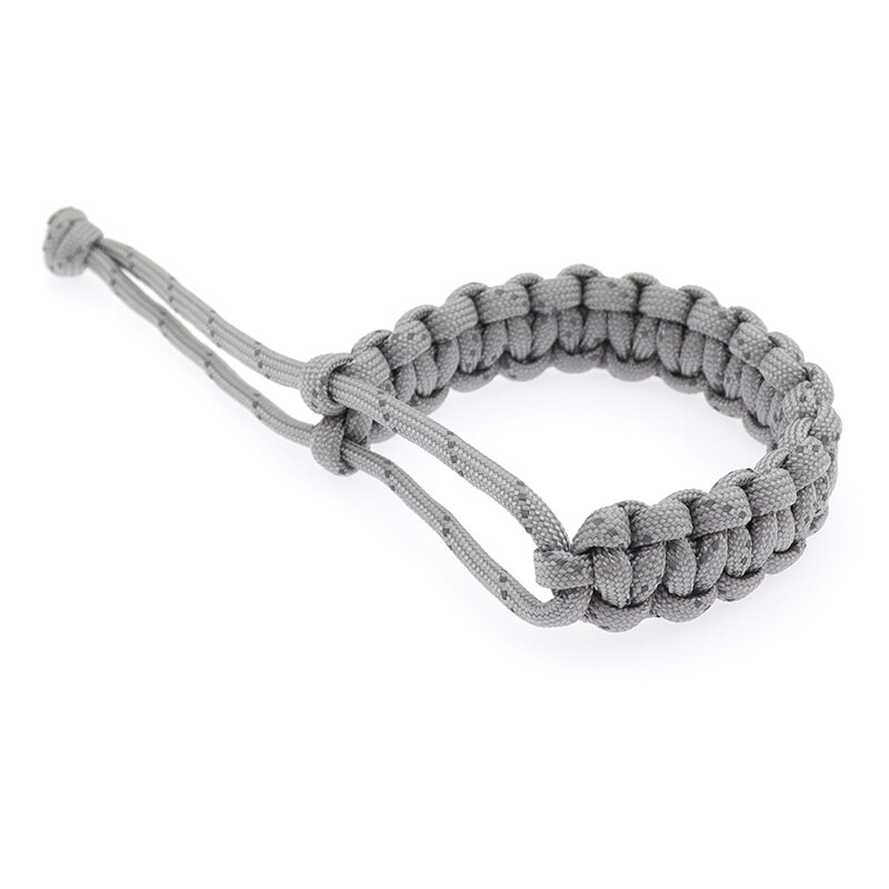 Adjustable Reflective Paracord Bracelet Handmade Braided Survival Bracelet: gray