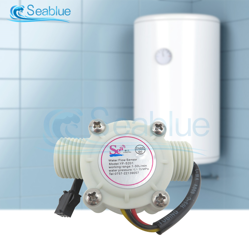 YF-S201 Meter Flowmeter Counter Sensor Control Effect Flowmeter Hall 1-30L/min For Arduino 1/2&#39;&#39; Water Flow Sensor Switch 5-15V