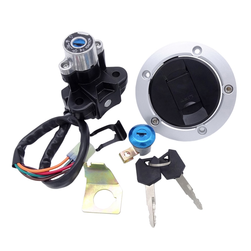 Motorcykel olja bränsletank gas lock nycklar kit för suzuki gsf 650 1250 bandit gsxr 650/750/1000 sv1000 tändningslås lås med 2 nycklar