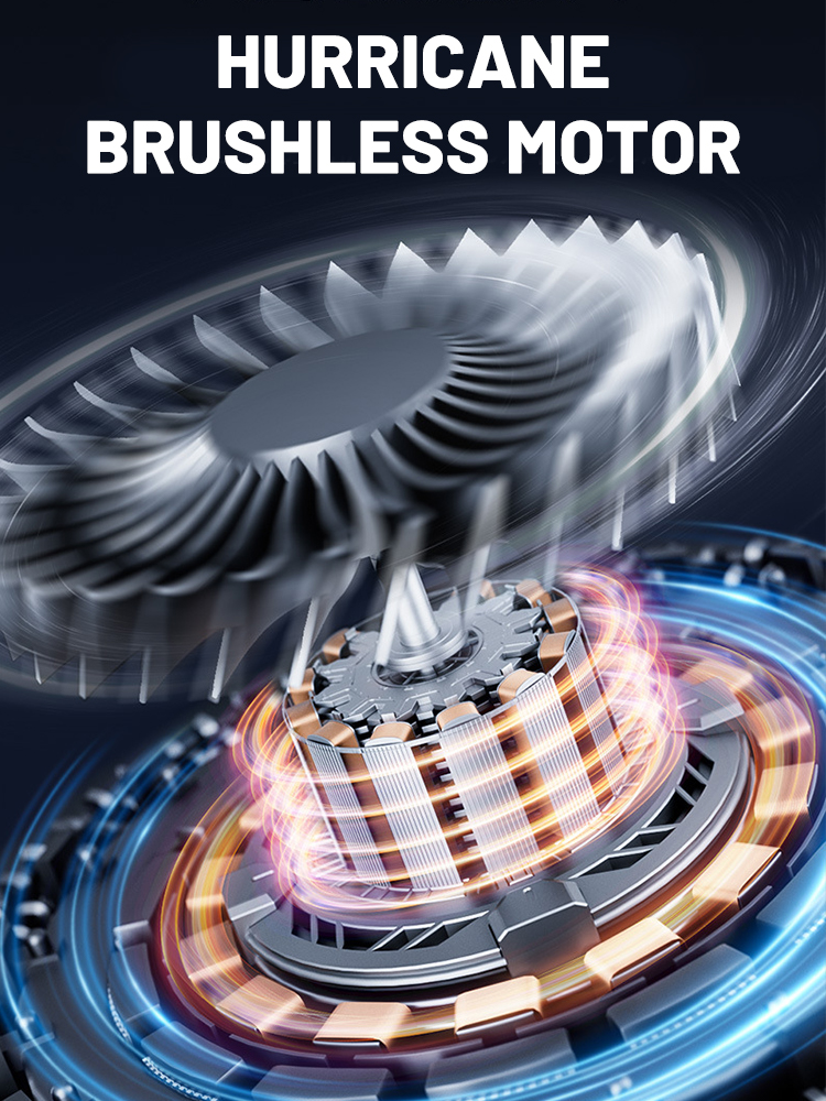 Mini Air Blower With Extra Vacuum Kits 130000RPM Turbo Jet Fan Wind Speed 52m/s Electric Blower Vacuum Cleaner Brushless Motor