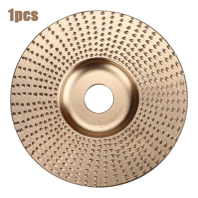 1/3pcs Set 22mm Bore Wood Grinding Polishing Wheel Rotary Disc Sanding Wood Carving Tool Abrasive Disc Tools for Angle Grinder: 100mm Plane  Gold