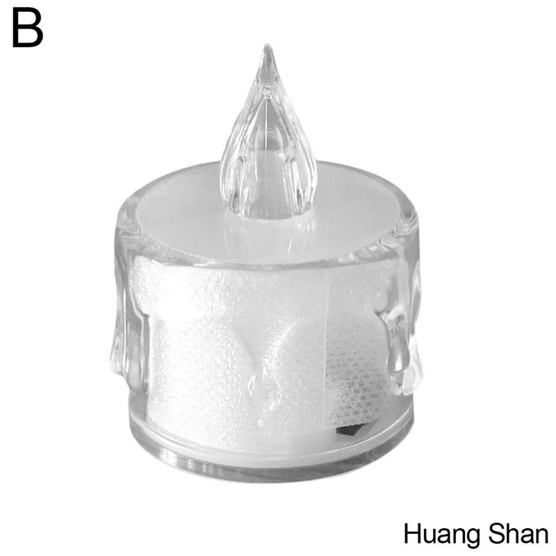 Flammenlose LED Kerze Licht Simulation Acryl Kerzen Startseite Hochzeit Dekor Geburtstag Weihnachten Batterie Betrieben Romantische C3w2: B