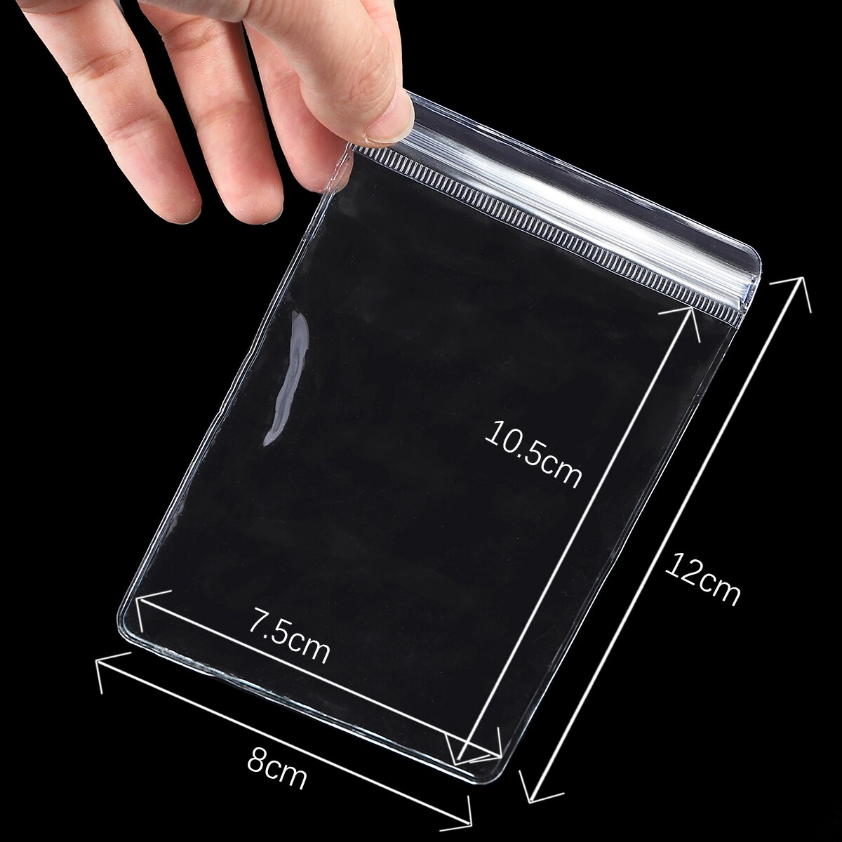 50pcs/lot PVC Zipper Bag Clear Soft Plastic Bag Sealed Anti-oxidation Jewelry Storage Bag Souvenir Universal Packaging: 05