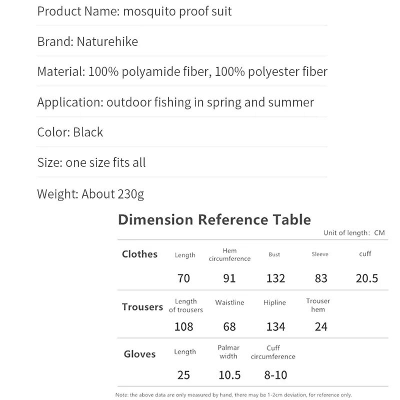 Naturehike Outdoor Anti-Muggen Pak Ultralight Cool Ademend Perspectief Vissen Pak Camping Wandelen Anti-Insect Kleding