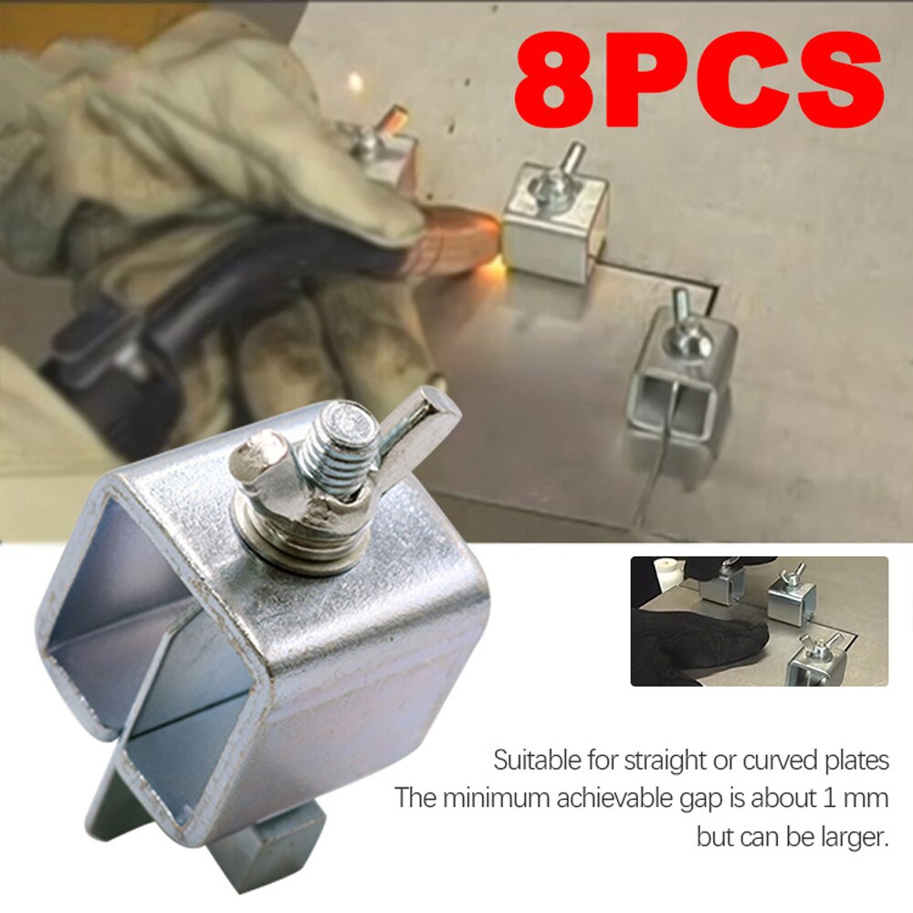 8Pcs Lassen Vlinder Clip Klemmen Houder Butt Lassen Klem Lassen Klepstandsteller Armatuur Verstelbare Voor Lassen Klemmen Gereedschap Set