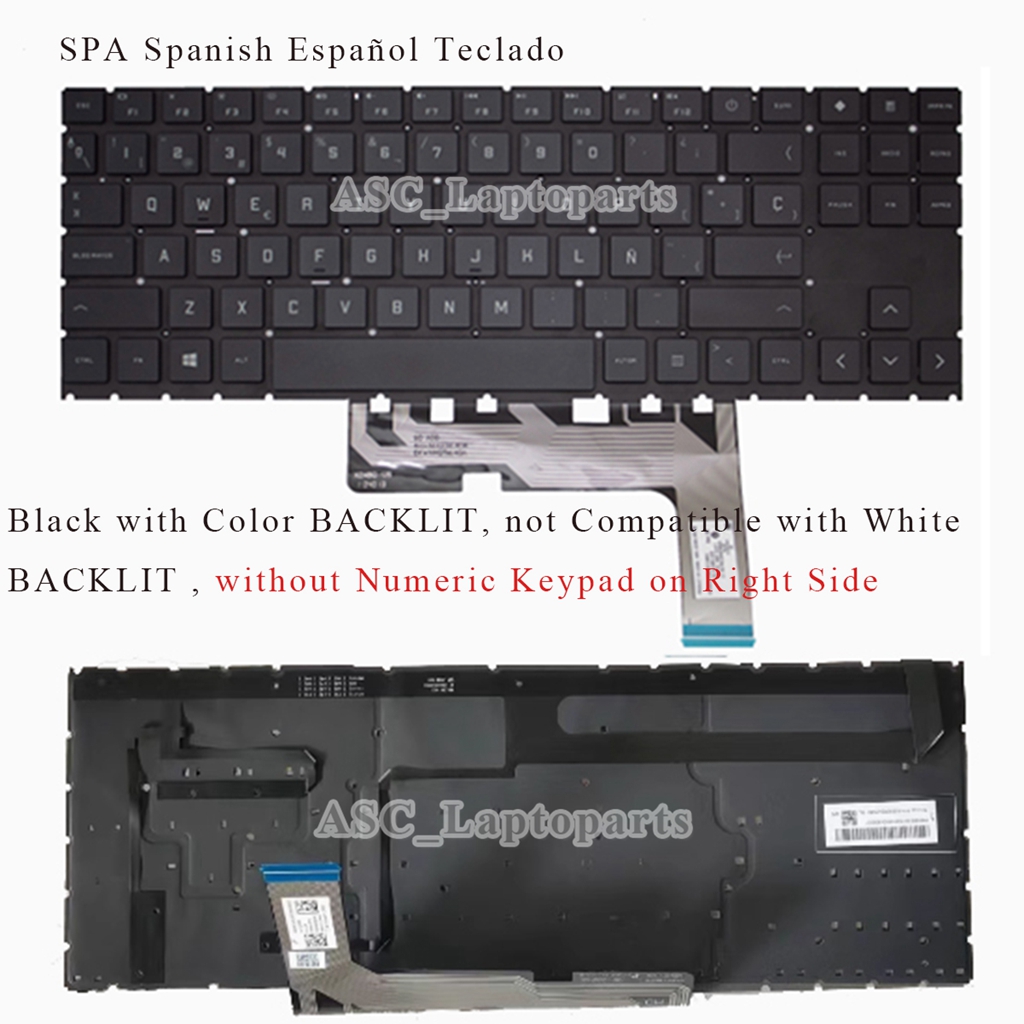 Latijns-spaans español teclado toetsenbord voor hp omen 15- en-serie 15-en0000la 15-en0001la 15-en0002la 15-en0003la verlicht: Zilver