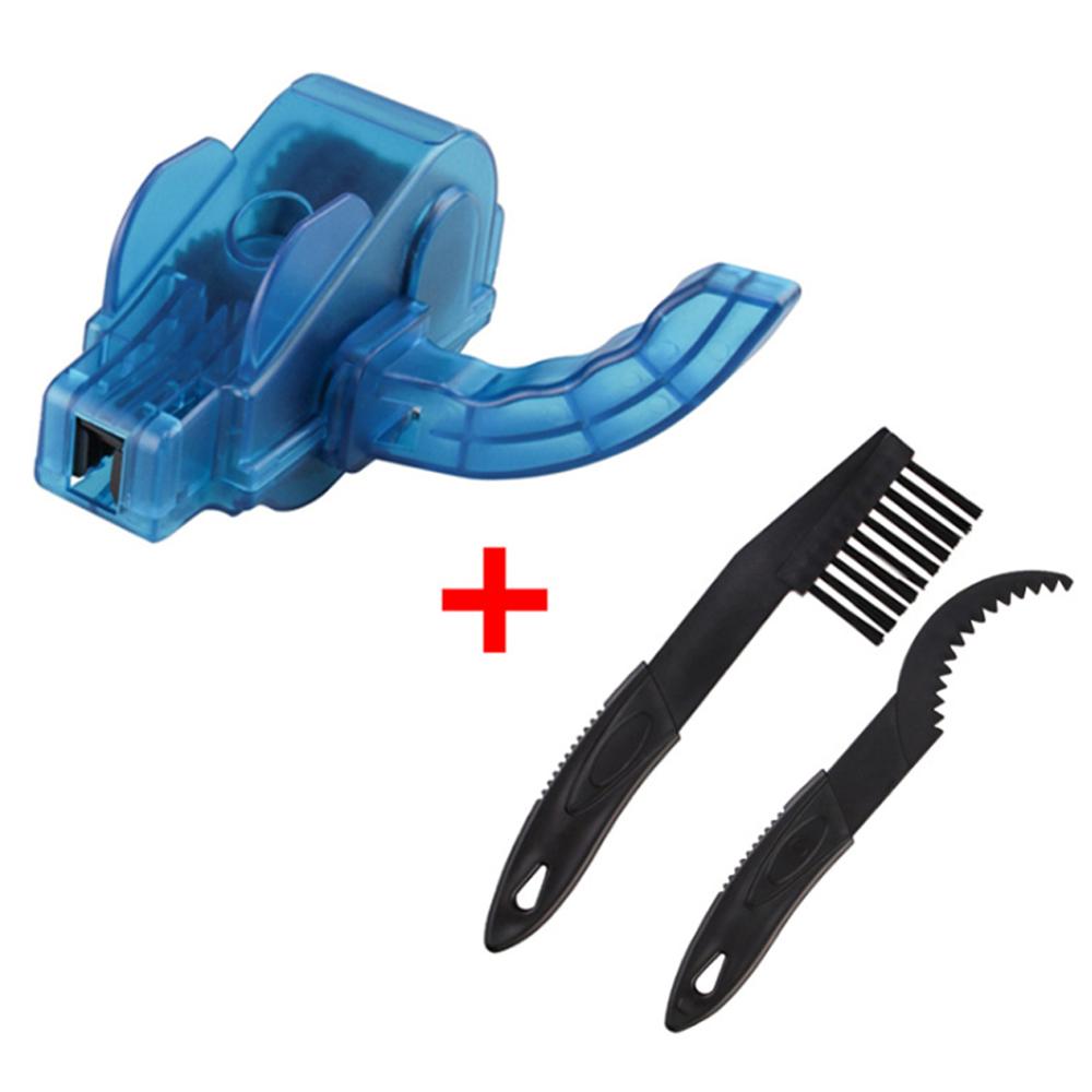 Portable Bicycle Chain Cleaner Cycling Cleaning Brushes MTB Bike Scrubber Quick Washing Kit Bikes Maintenance Tools: 2pcs