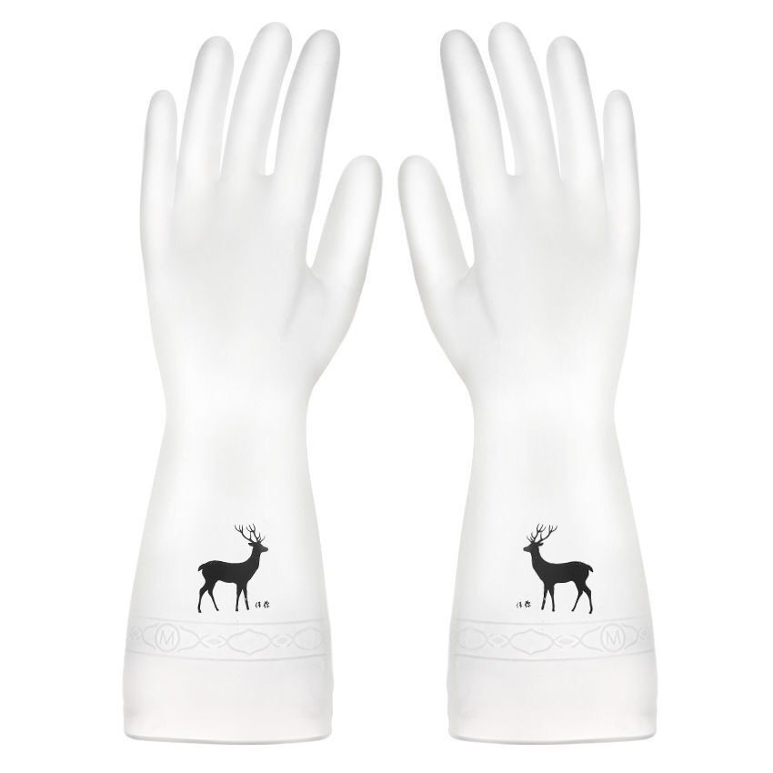 5 Pairs Kitchen Dish Washing Gloves Household Dishwashing Rubber Gloves Waterproof For Washing Cleaning Gloves Dishes Durable: gray / M