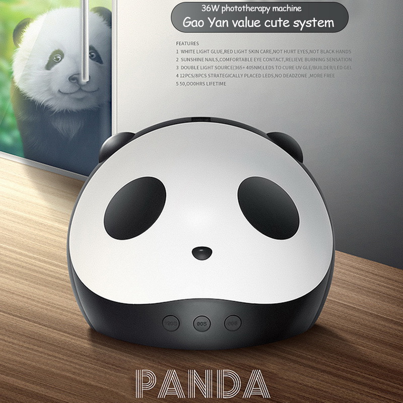 Séchoir à ongles PANDA 36W, Machine pour sécher manucure, pour durcir Led avec détection de mouvement, écran LCD, Nail Art UV, 36W
