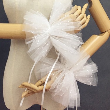 Écharpe portefeuille noire rétro gothique pour femmes, robe blanche à col haut, veste châle en Tulle doux, cape boléro avec manches détachables,: Wrist White