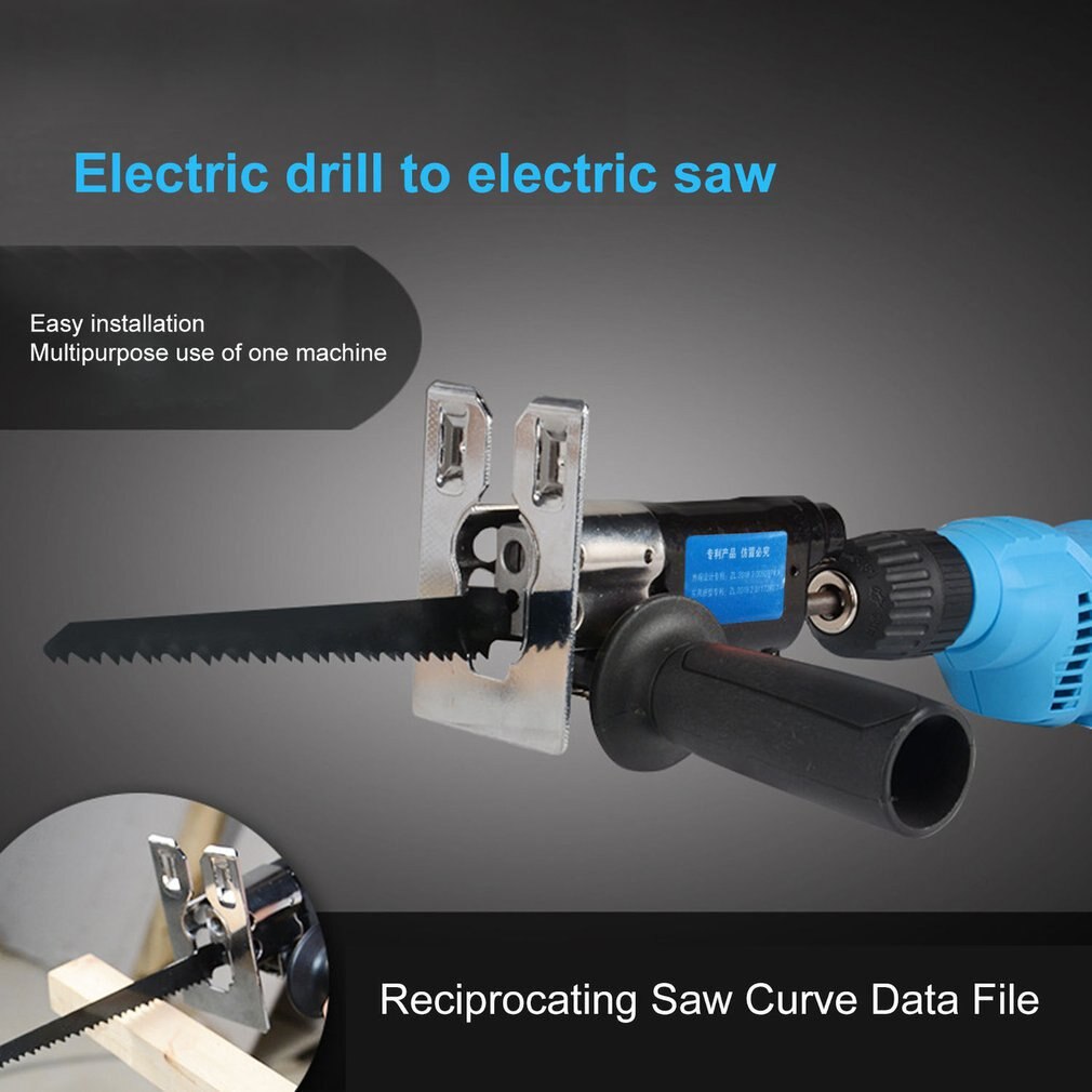 Multifunctional Cordless Reciprocating Saw Attachment Wood Metal File Cutting Tool Electric Drill Jig Power Tool Accessories