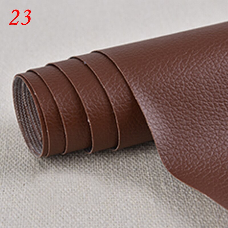 Litchi pu couro sintético 50x137cm, litchi auto adesivo falso couro tecido para costura saco de laço broches sofá carro material diy: 23