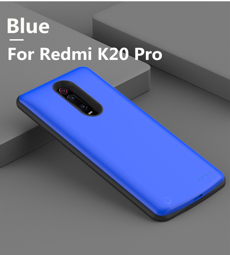 6500 mah akkukoteloa puhelinlaturi xiaomi  mi 9t pro virtakotelolle ulkoinen akkuvirtalähde xiaomi  mi 9t latauskotelolle: Sininen 9t ammattilaiselle