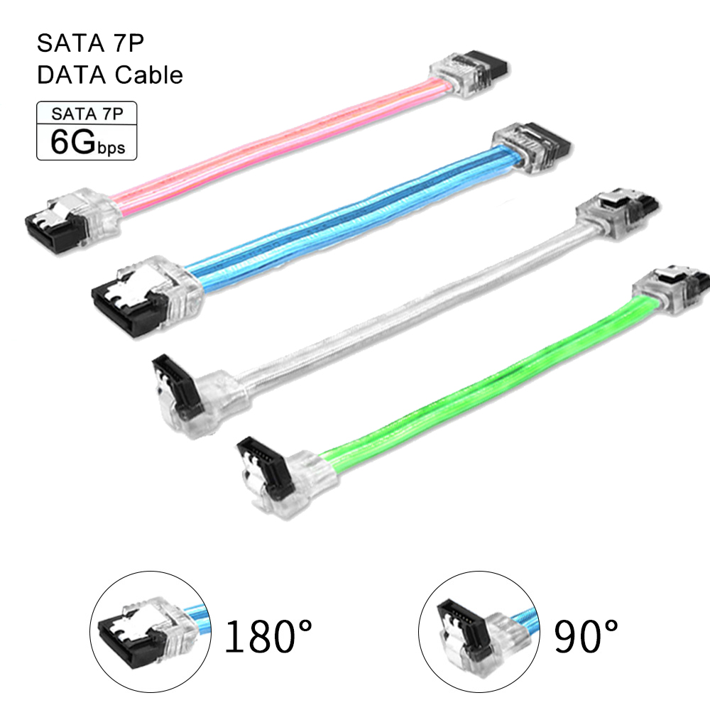 SATA 3.0 III 6 Gb/s 10 cm Harde Schijf Data Seriële ATA Rechte Kabel 26AWG voor HDD SSD snoer lijn 7pin sata kabel 10 CM