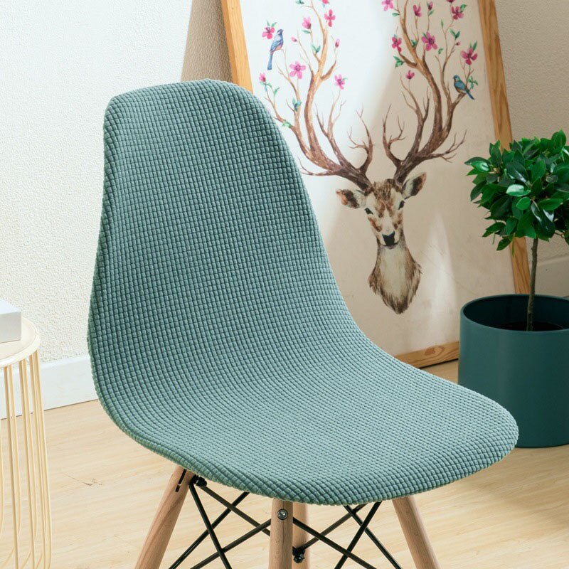 Housse de siège pour chaise Eames, lavable, amovible, sans accoudoirs, pour Banquet, maison, hôtel, 1 pièce: vert clair