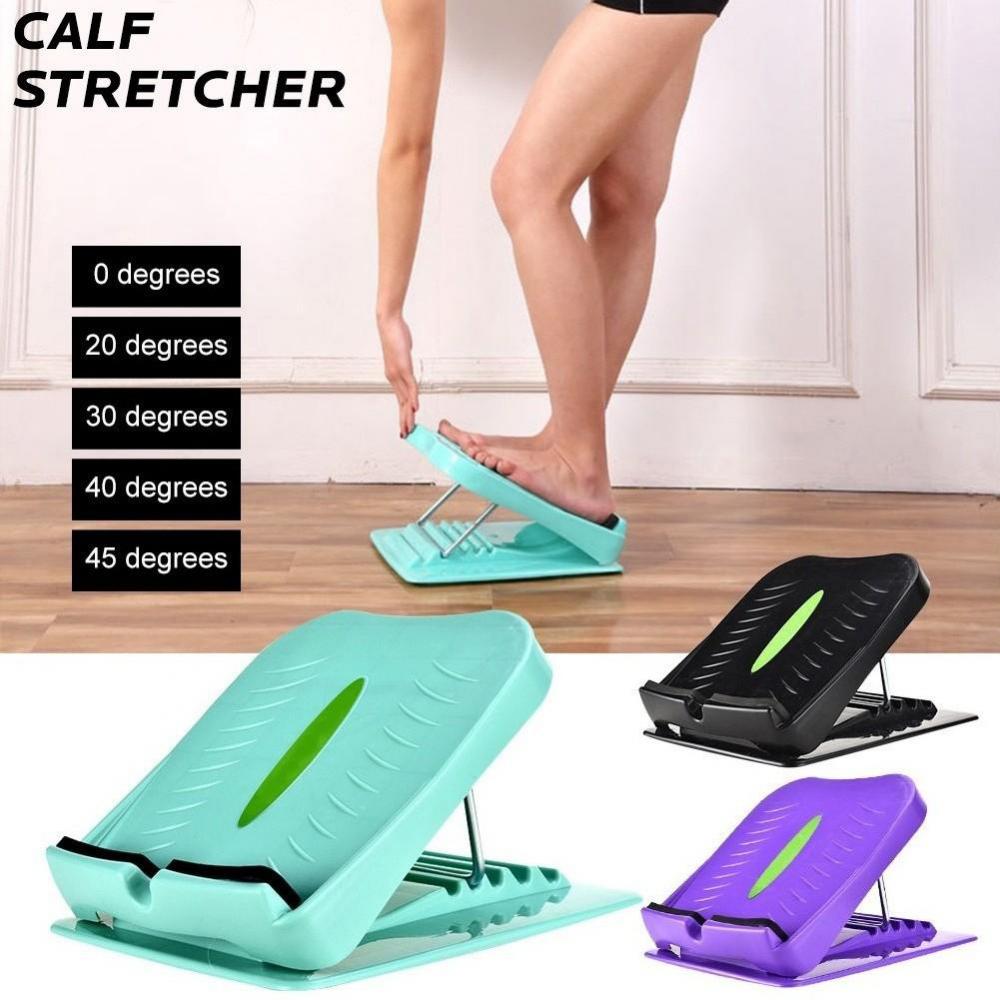 Anti-Slip Adjustable Foot Calf Stretcher Incline Board Body Stretching Tool Calf Stretch Board textured surface prevent slipping