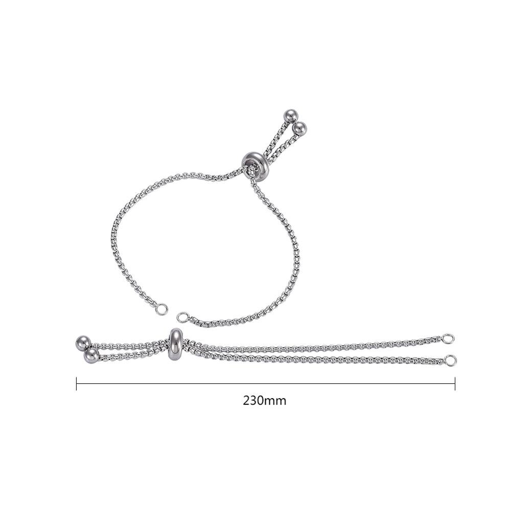 Pandahall 10Pcs 230Mm Verstelbare 304 Roestvrij Armband Maken Slider Armbanden Voor Vrouwen Diy Sieraden Charm Armbanden Maken