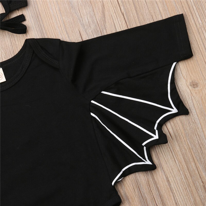 Halloween tøj flagermus romper outfits nyfødt baby dreng drenge tøj cosplay kostume tøj 2 stk outfits