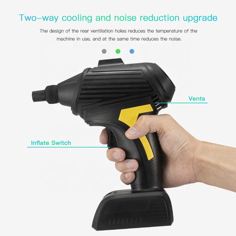 Tire Inflator Tyre Air Gun Manometer Auto 12V Mini Max Heavy Power Grandado