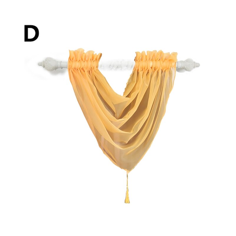 Romantique moderne couleur unie Translucidus fenêtre gaze maison rideau pour la décoration de la maison salon chambre décoration simple PC: Yellow