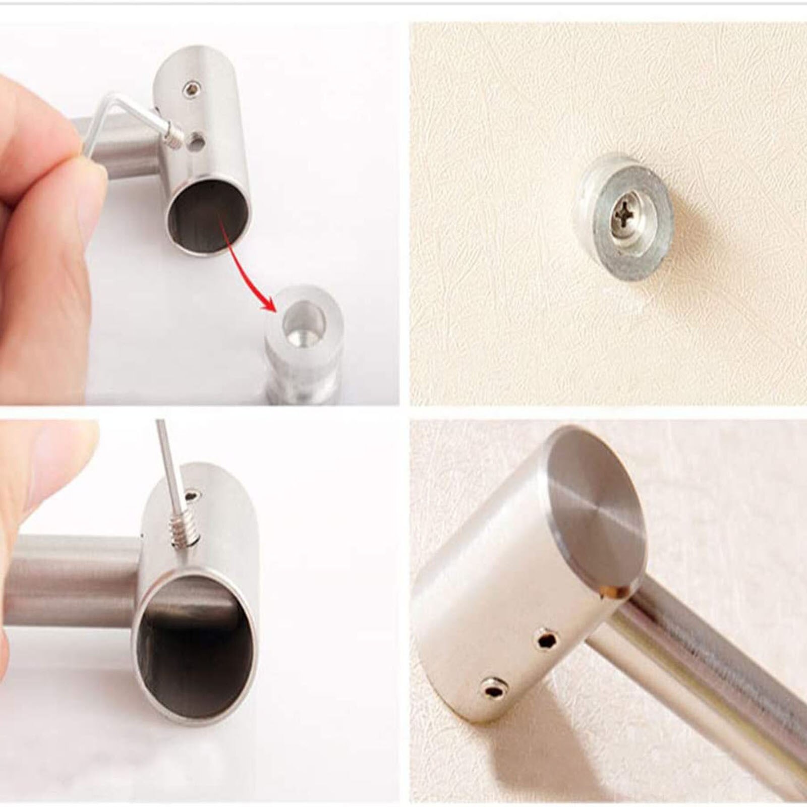 Removable Stainless Steel Rack kitchen Tools kitchen ladle rack with 7 hook furniture wall rail hanging hook Kitchen Accessories