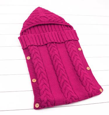 Baby soveposer vinter varm spædbarn fleece svøb tæpper 0-6m nyfødte klapvogn sengetøj indhyller børn sovesæk: 82 w 261 roserød