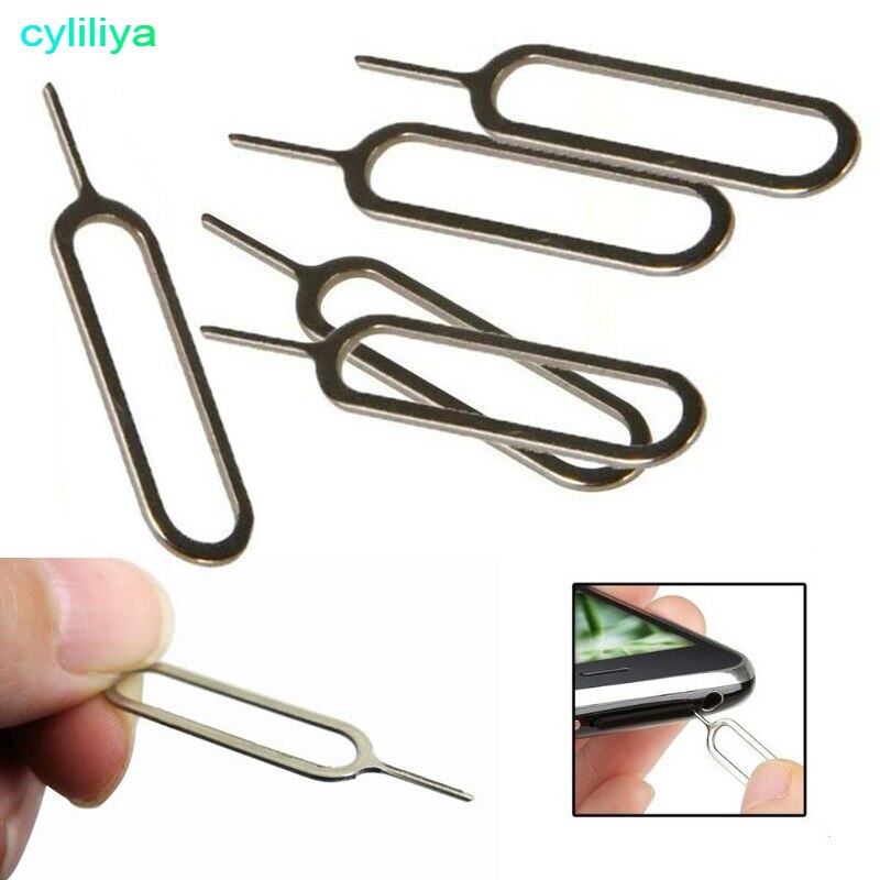 Cyliliya Metalen Sim Eject Pinnen Sim-kaart Eject Tool Naald Pin Voor Voor Iphone 7 6 5 5S Voor mobiele Telefoons 1000 Stks/partij Gratis Post