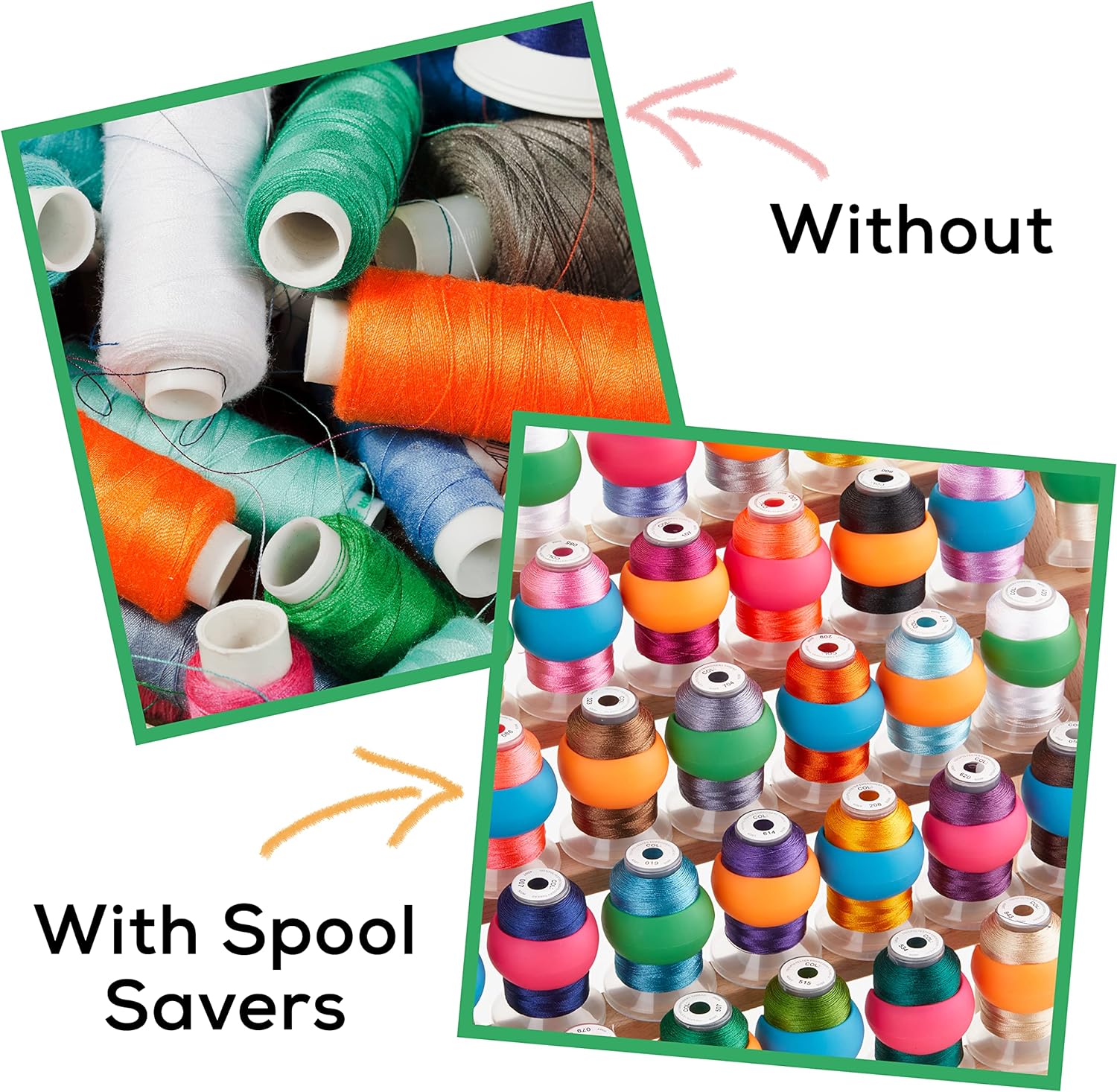 5-20pcs Bobbin Savers/Spool Huggers Prevent Thread Tails from Unwinding No Loose Ends for Sewing/Embroidery Machine Thread Spool