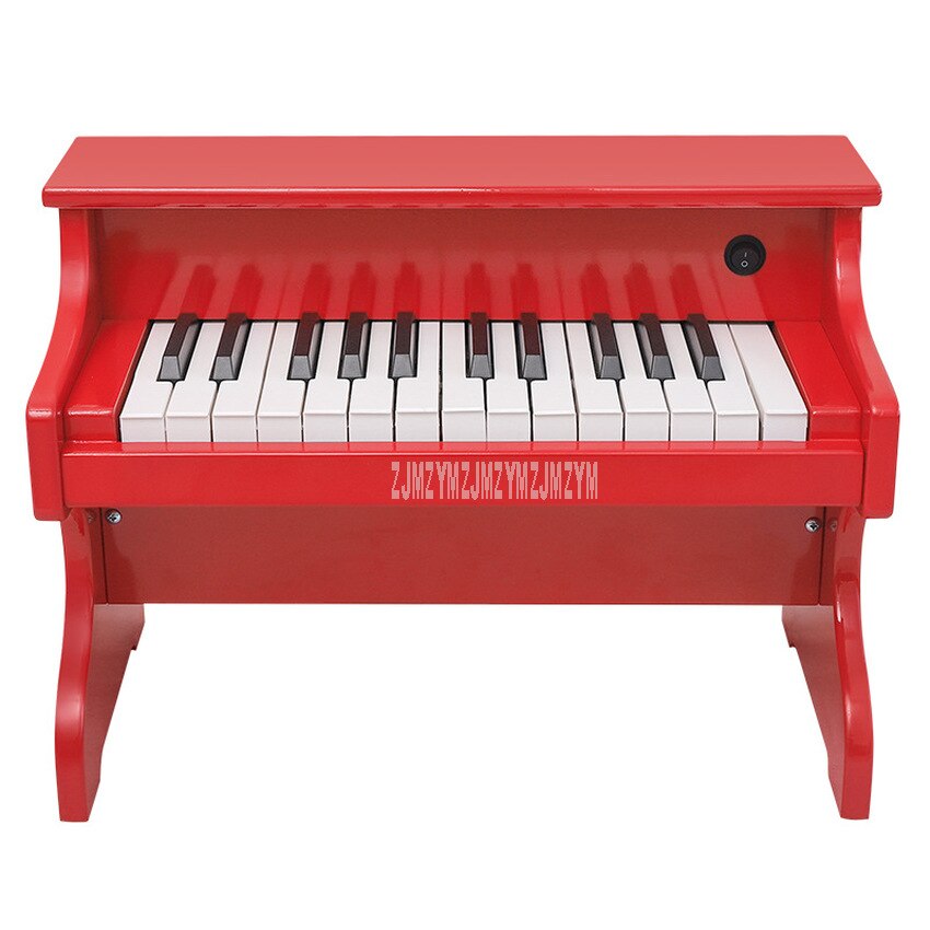 Teclado electrónico de 25 teclas para niños, Piano eléctrico de madera, instrumentos musicales, juguete educativo, de cumpleaños, ESM-2518