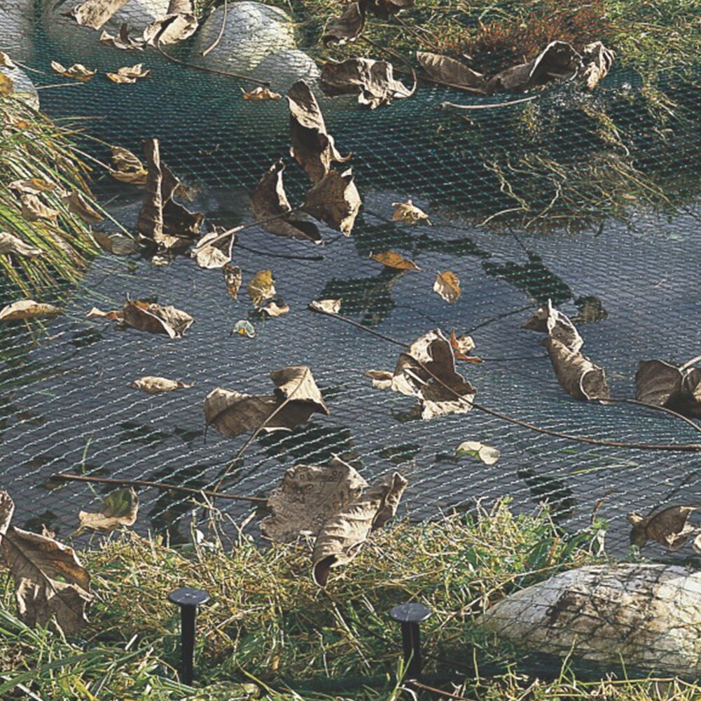 Woven Net Pond Swimming Pool Cover Home With Pegs Garden Tools Guard Mesh Prevents Fish Bird Livestock Jumping