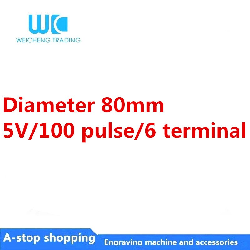 Manivela eletrônica para sistema cnc guangshu, kanedi, plc, gerador de pulso, manivela manual: 80mm 5V 6 terminal