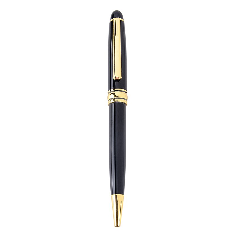 Metal Ballpoint Pen Business Writing Gold Silver Clip Roller Ball Pens School Student Office Stationery: Black Gold