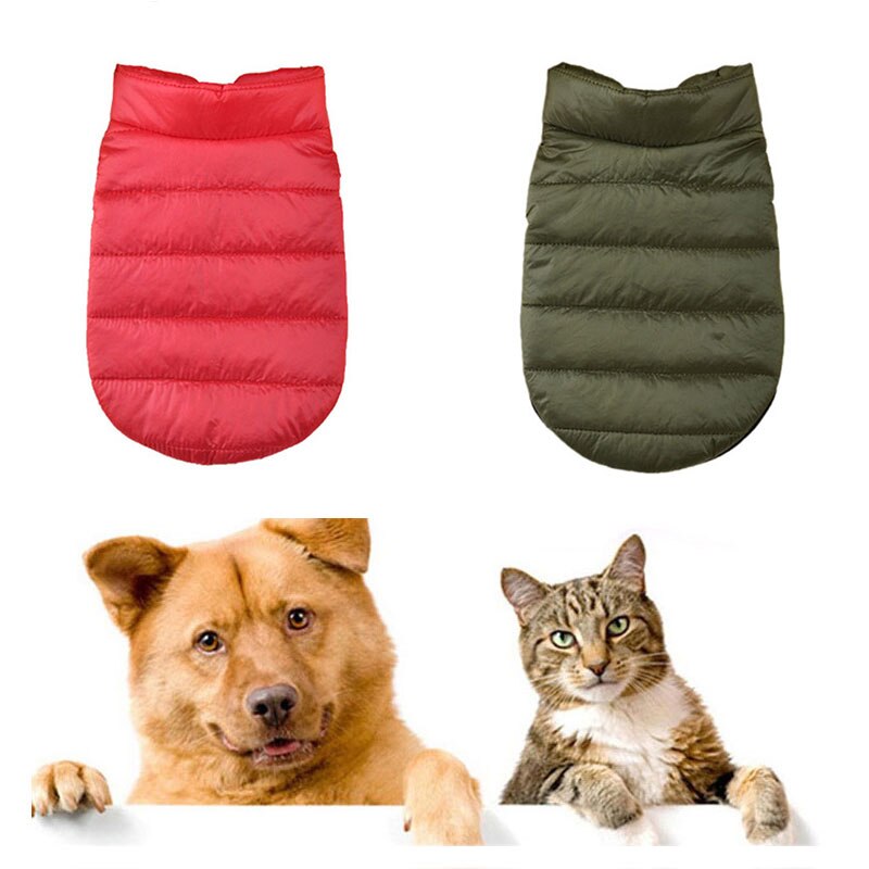 Warme Winter Hunde Mantel Haustier kleidung Baumwolle gefütterte Jacke ärmellos Mantel Weihnachten Welpen gepolstert Jacke Weste Hunde Verdicken Hoodies