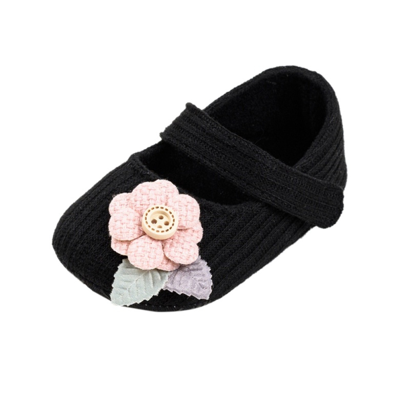 Meisje Katoenen Sandalen Baby Meisje Eerste Wandelaars Zachte Zool Bloemen Decor Anti-slip Casual Schoenen Peuter Peuter Schoenen z: B / S