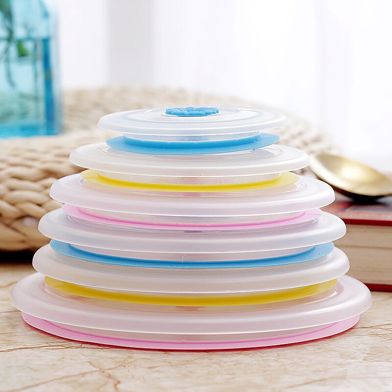 Reusable Food Packaging Cover Silicon Food Fresh-Keep Sealing Cap Vacuum Stretch Silicone Lids Kitchen Silicone Cover