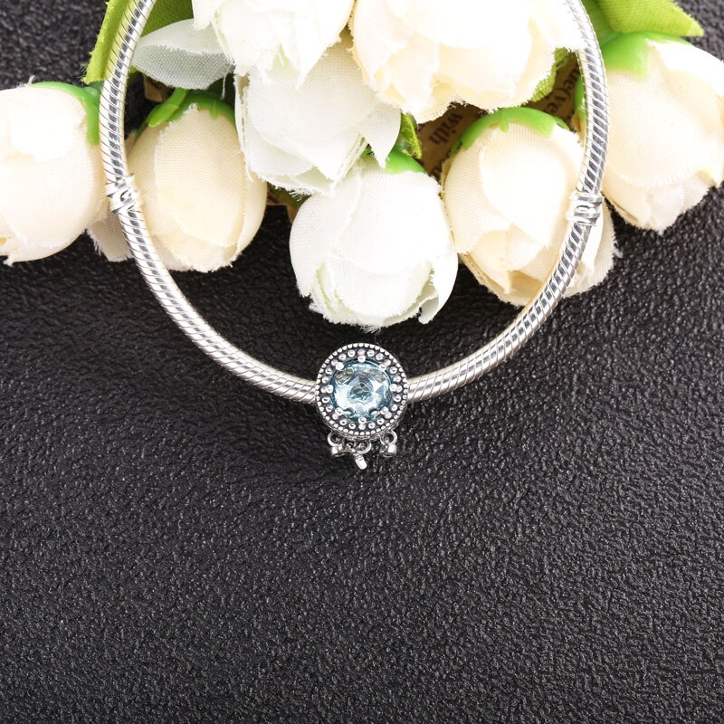 Moonmory 925 srebro w kształcie serca głęboki niebieski dla DIY bransoletka dziurawy wisiorek w kształcie gwiazdy oryginalna piękna biżuteria prezent na boże narodzenie