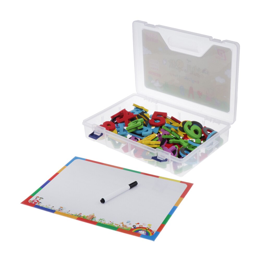 Magnetiske bogstaver og tal indstillet til småbørn og børn - køleskabsmagneter pædagogisk værktøj til legetøj