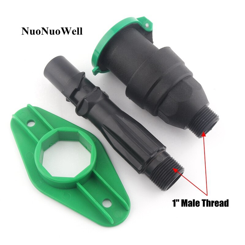 3/4" 1" Male Thread Plastic Quick Water Intake Valve Garden Lawn Irrigation Car Washing Connection Water Hydrant Elbow Connector: 1 Inch Valve