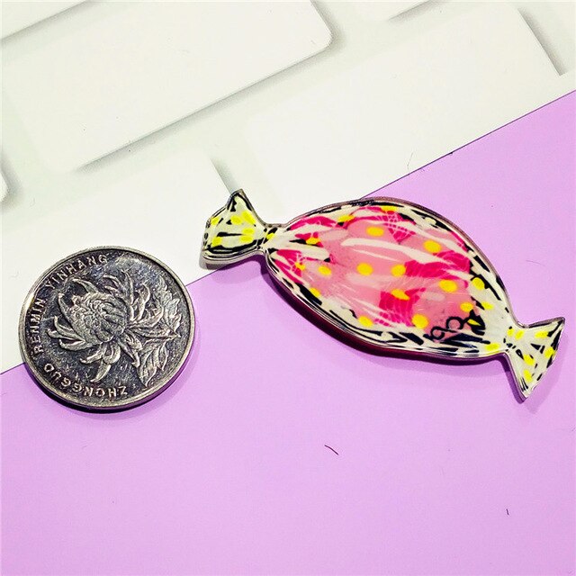 Mooie Wolken Regenboog Lippenstift Broche Acryl Pin Badges Pictogrammen Op De Rugzak Medaille Decoratie Badge Voor Kleding: P