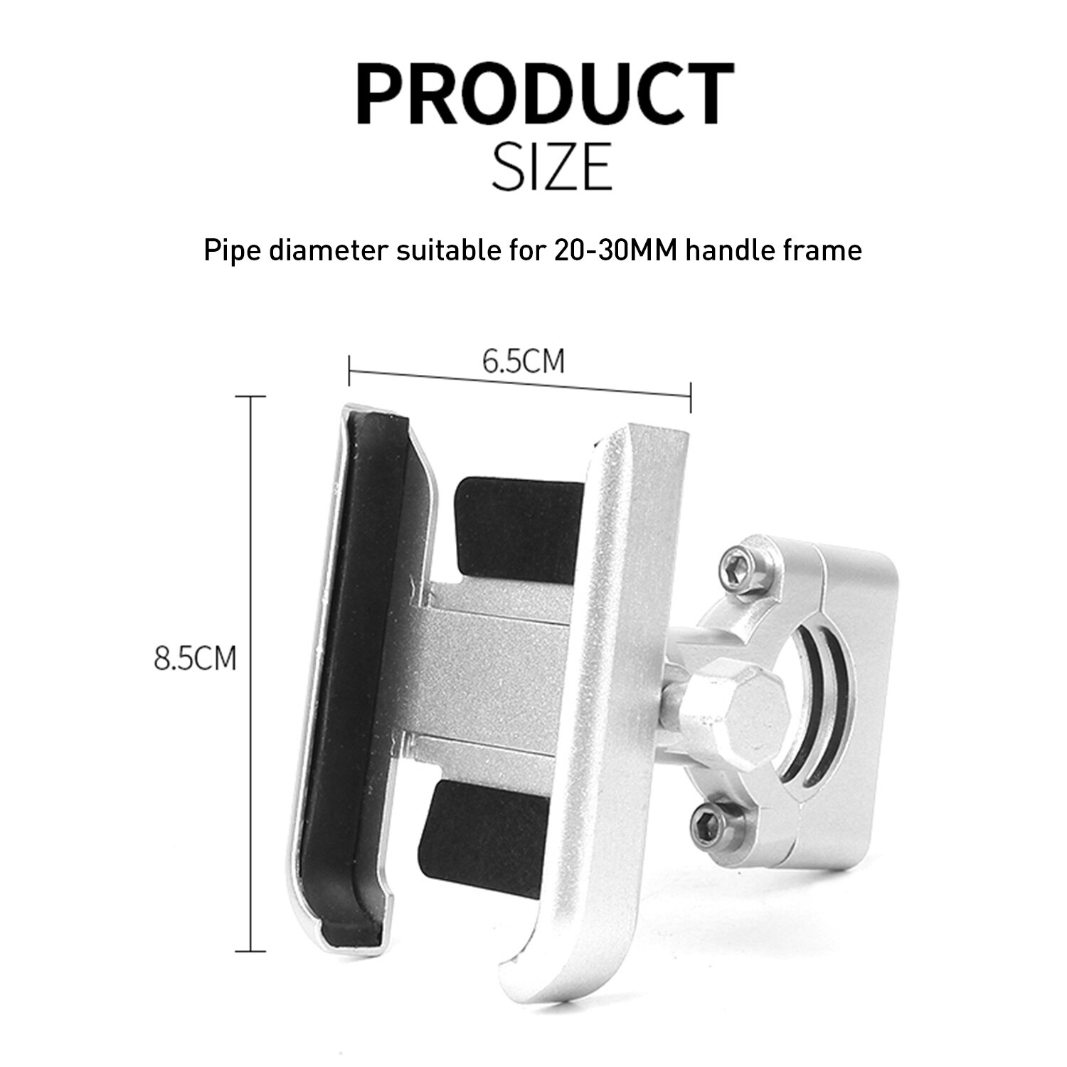 Motorcycle Bicycle Adjustable Phone Holder Mount Bike Handlebar Mobile Phone Holder Clip for 4-6.5inch Smart Mobile Phone