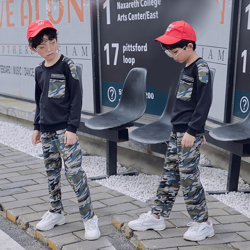 Pojkkläder set barnkläder barn pojkdräkter vår höst sportkläder träningsoverall vinter 5 6 7 8 9 10 11 12 år