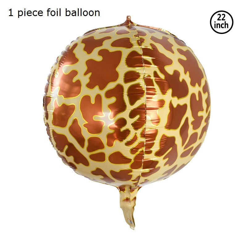 1 sæt jungle fødselsdagsbannere dyr guirlande fødselsdag papir vimpel palmeblad flag bunting baby shower safari dyr dekoration: Folieballon a