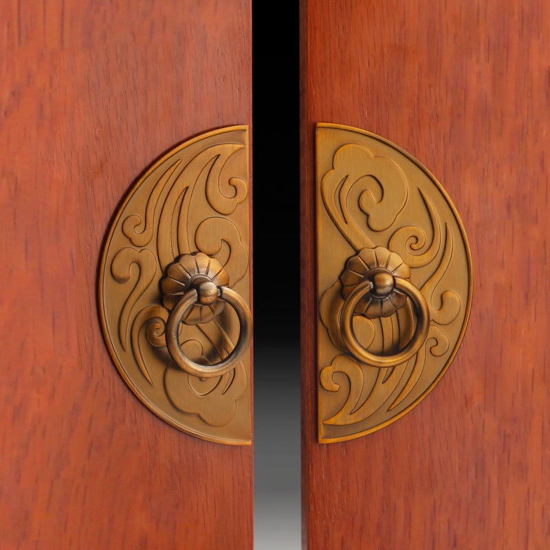 Manija clásica Marrón mate para armario, tirador chino antiguo para puerta de dormitorio, pomos decorativos para muebles, puertas interiores