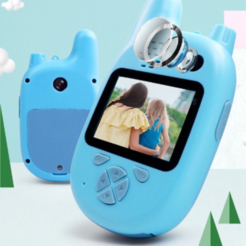 Niños Walkie Talkie Cámara videocámara Mini Video HD juguetes Walkie Talkie videocámara MP3 reproductor de música juego mejor para los niños