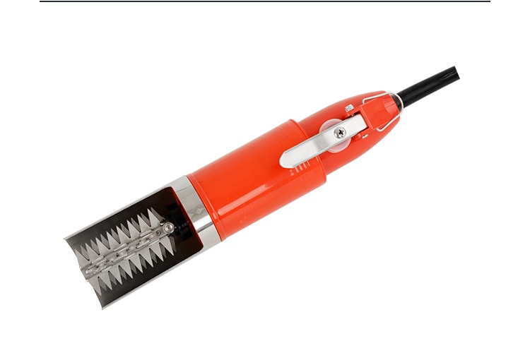 120W Charging Portable Electric Fish Scaler Fishing Scalers Clean Fish Remover Cleaner Descaler Scraper Seafood Tools 5500r/min: Red